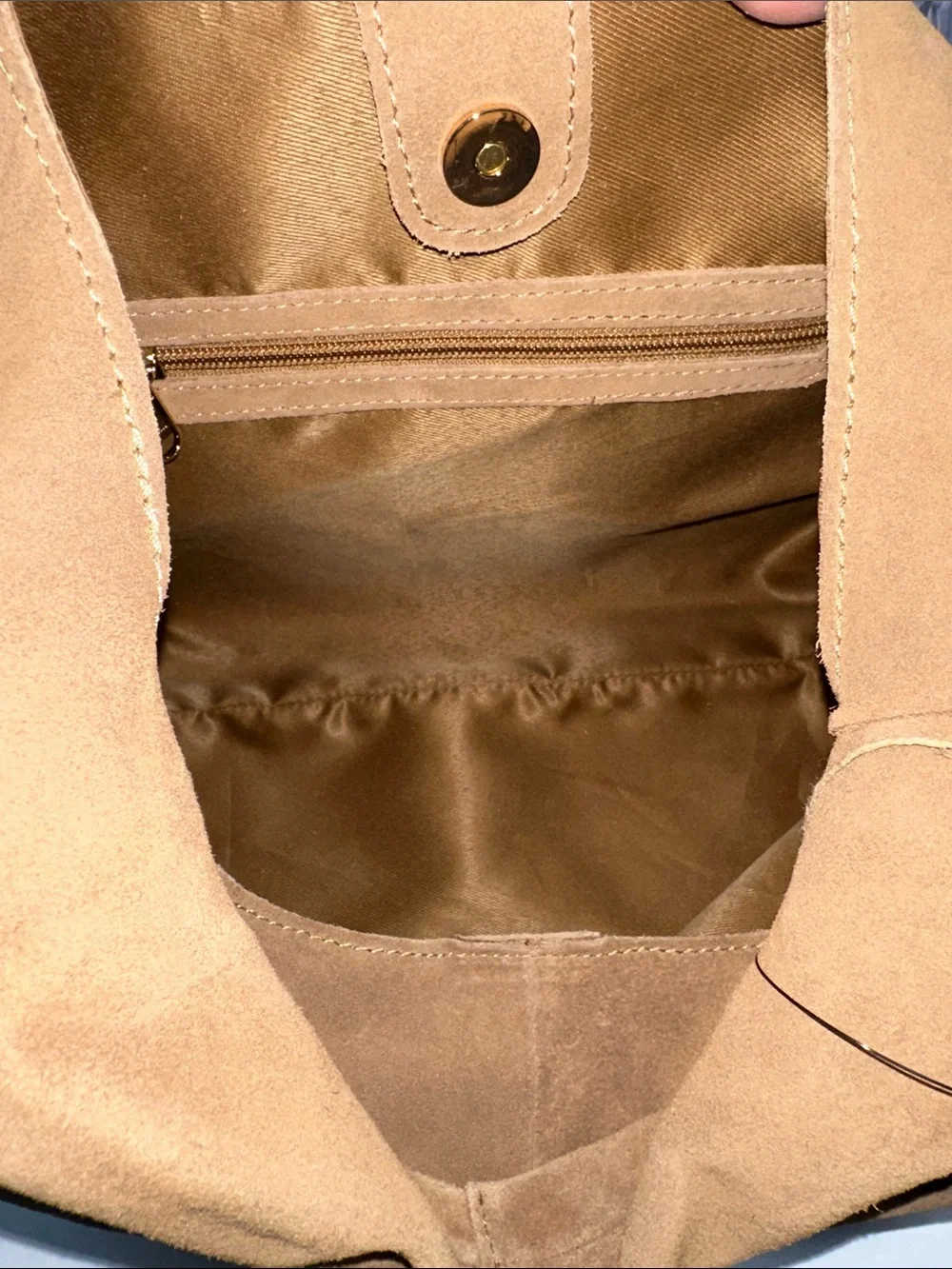 New Genuine Leather Suede Slouchy Boho style Bag / Purse in Tan or Eggplant